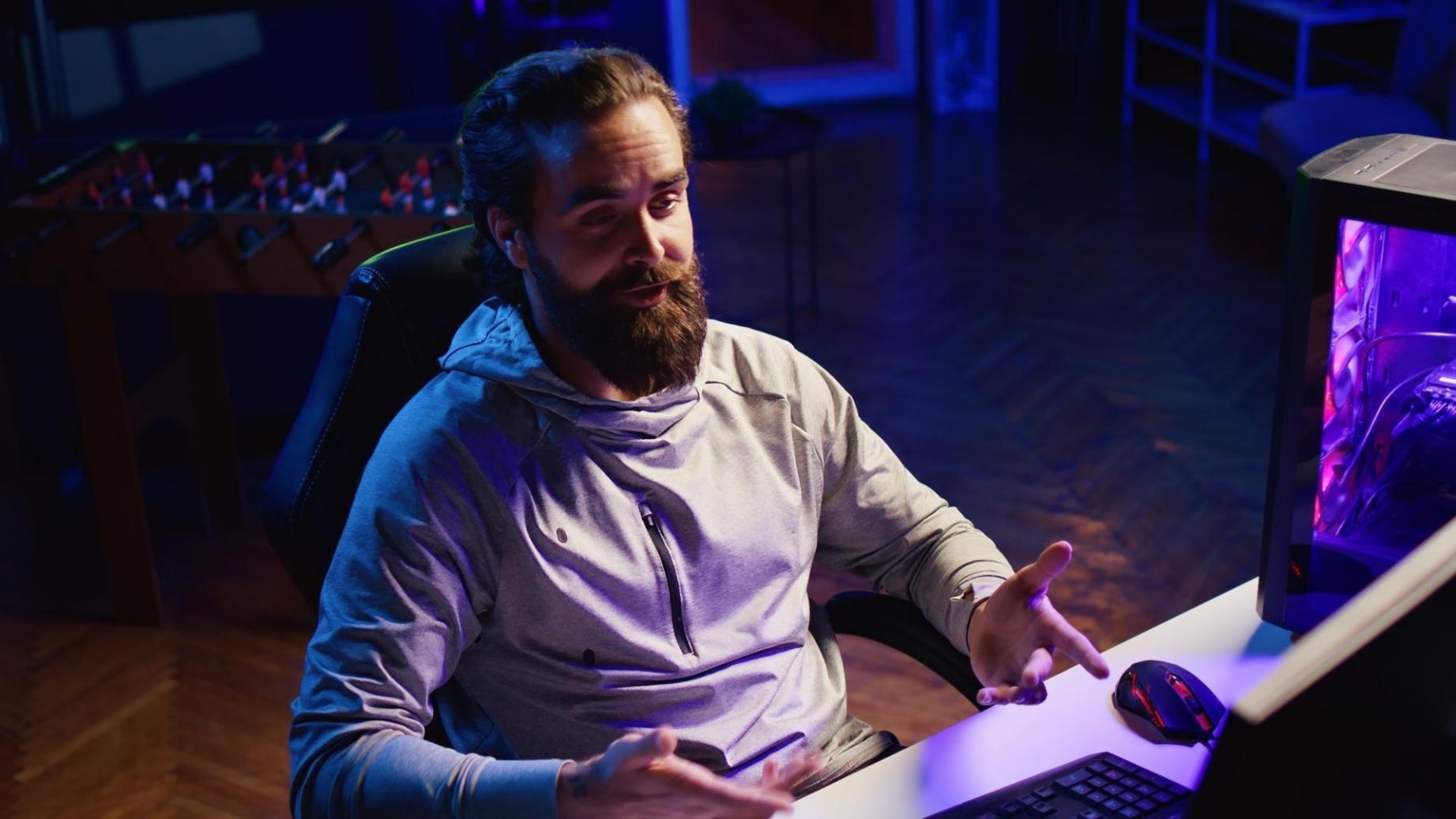 3D design studio setup with students working on character modeling projects